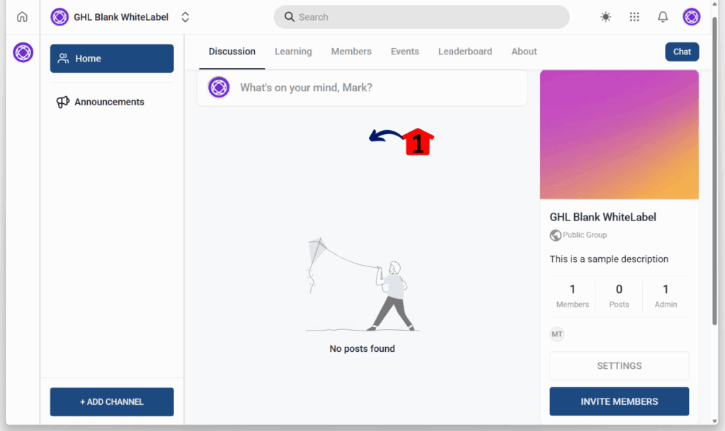 Community Engagement Platform - community dashboard