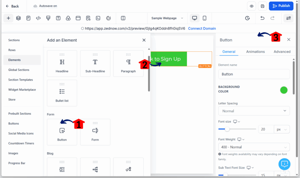 GHL Page Builder Elements - button GHL Page Builder Elements - button