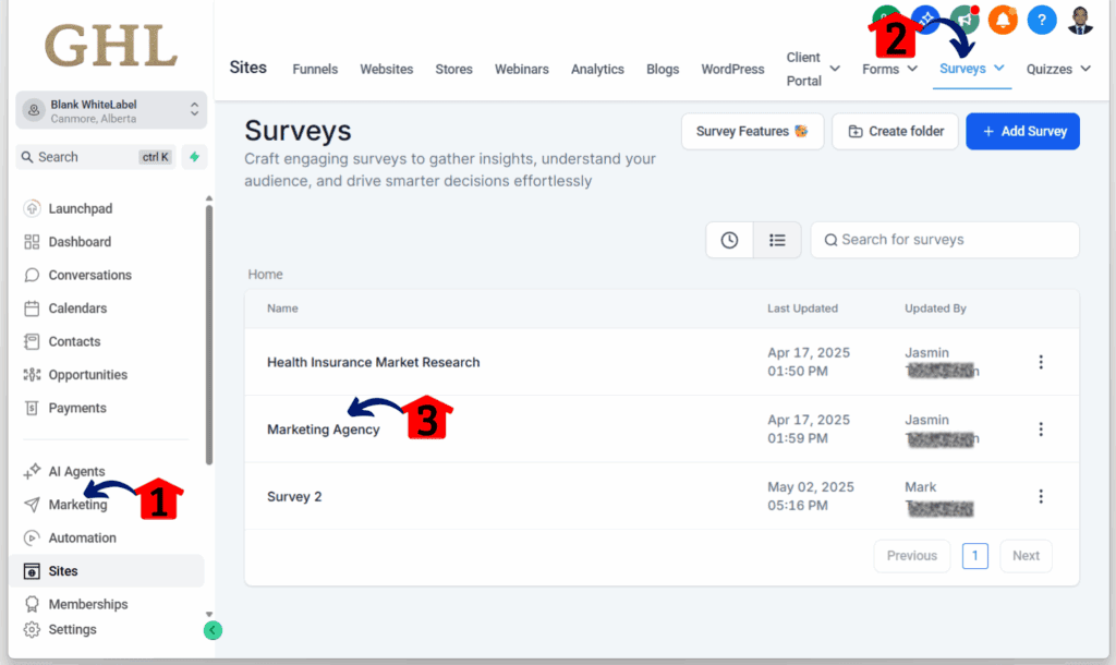 Survey Experience - marketing Survey Experience - marketing