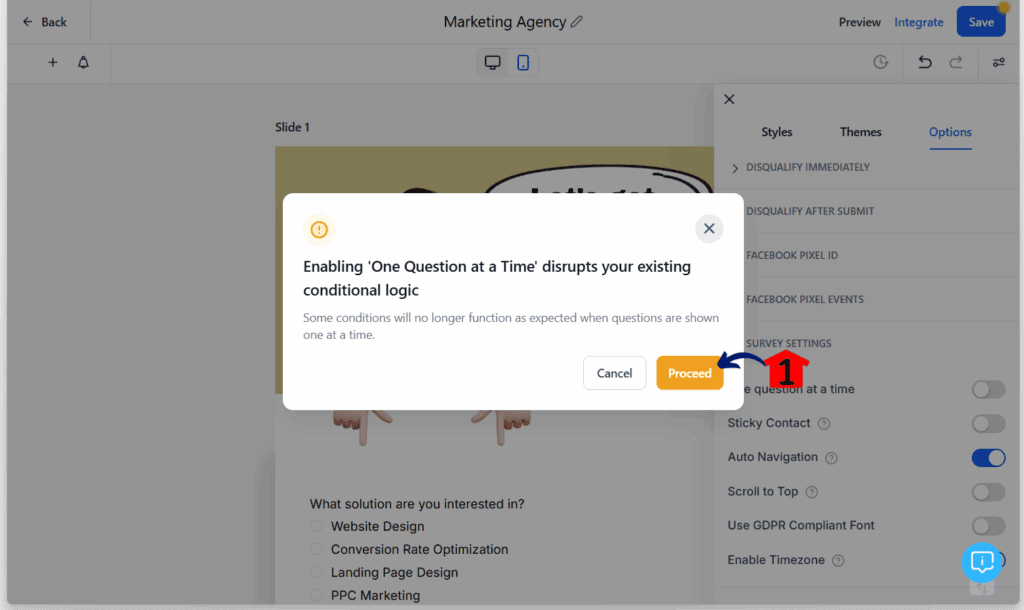 Survey Experience - proceed