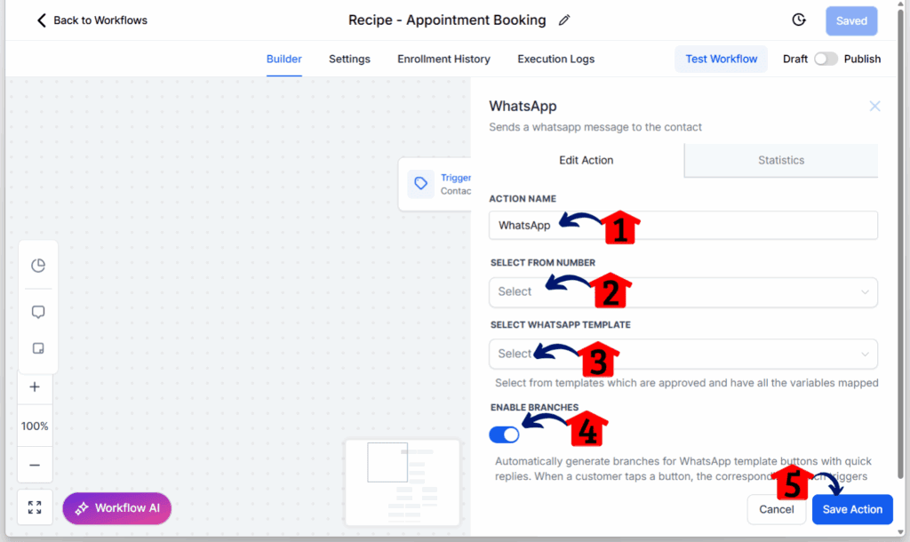 WhatsApp automation - configuration