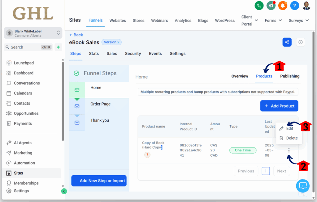 ecommerce funnel updates - products ecommerce funnel updates - products