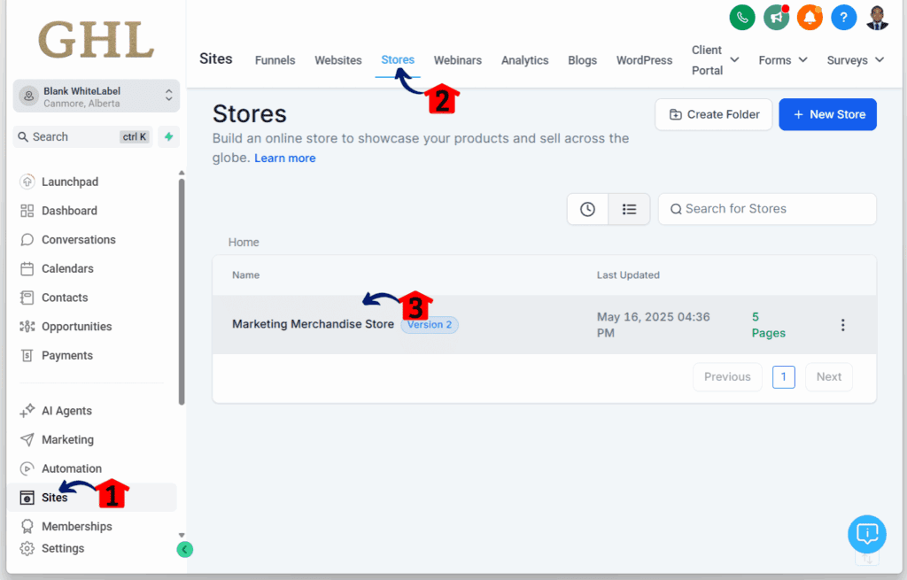 ecommerce funnel updates - stores
