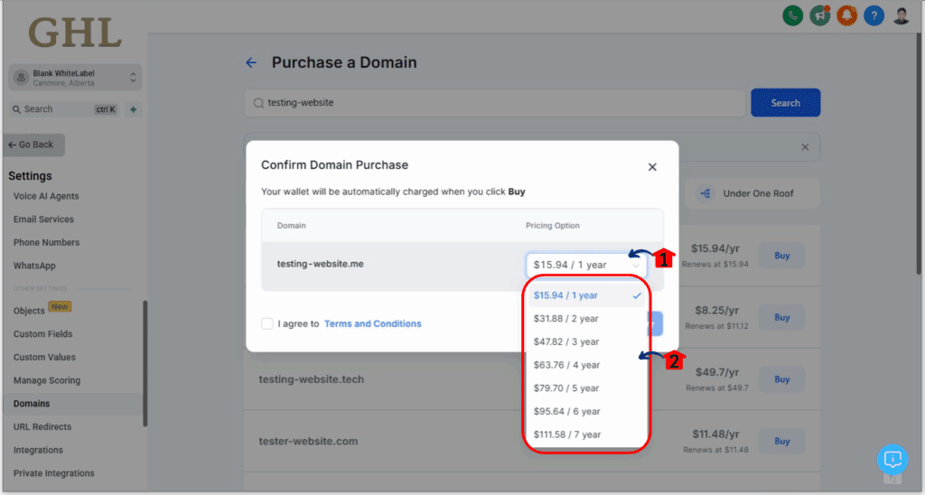 ghl-multi-year-domain-registration-06 Choosing a term