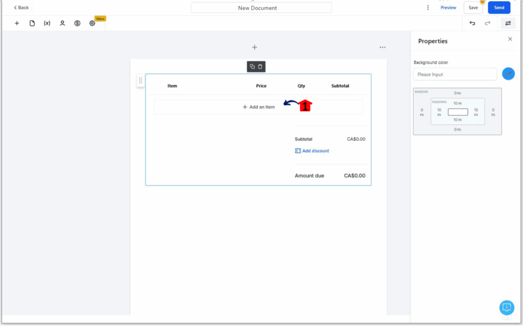 ghl-product-image-in-documents-05 Adding an item in Product List block