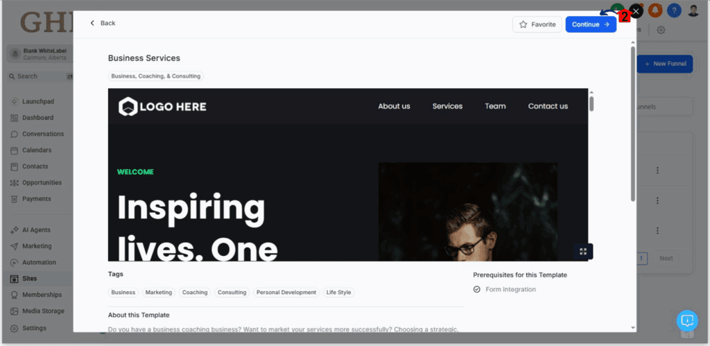ghl-purchase-domains-easily-03-2 Continue to the page builder