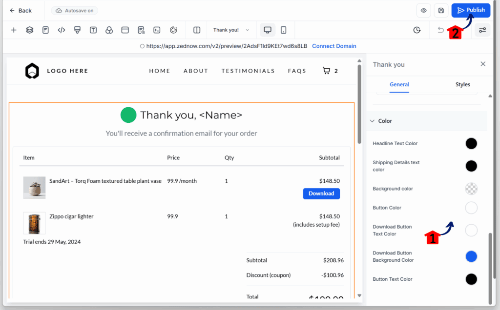 ghl-download-button-digital-ecommerce-publish Publishing the Digital download button