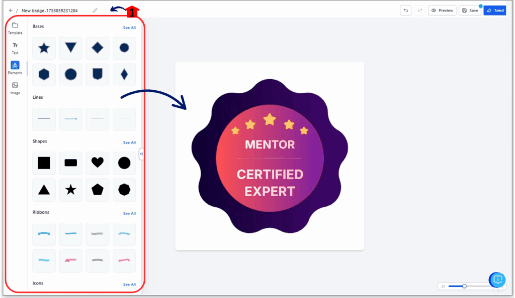 ghl-badge-builder-layout-4 Designing the Badge