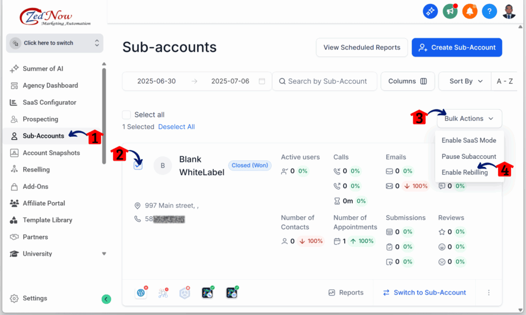 ghl-bulk-rebilling-sub-accounts-dashboard Enabling the rebilling function
