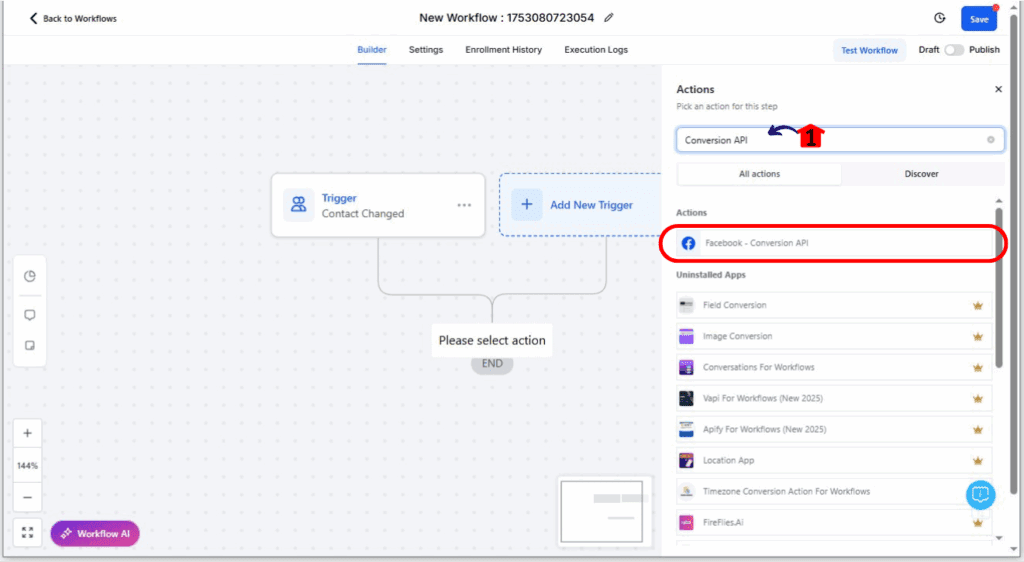 ghl-meta-capi-integration-4 Add Meta CAPI Integration Action