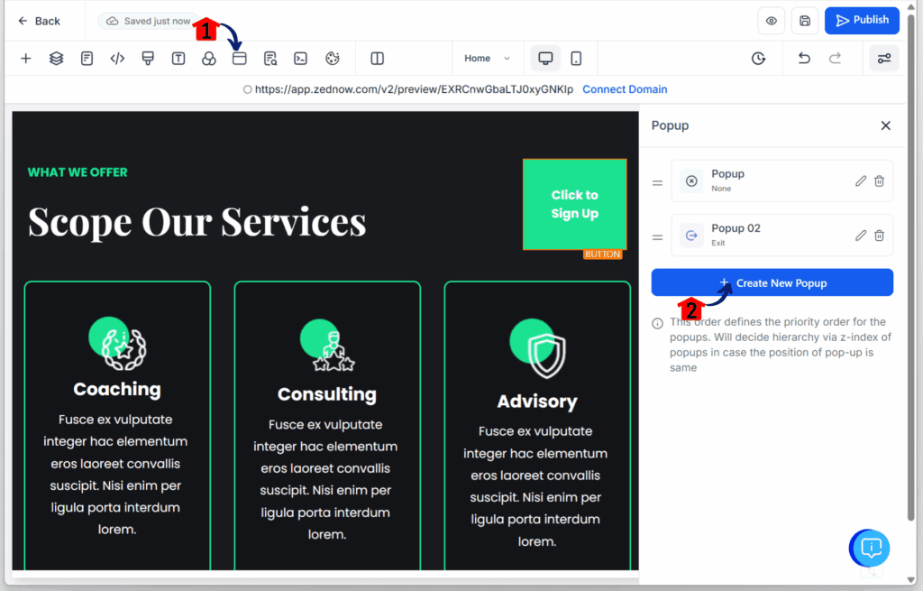 ghl-multiple-popups-page-create creating multiple website popups