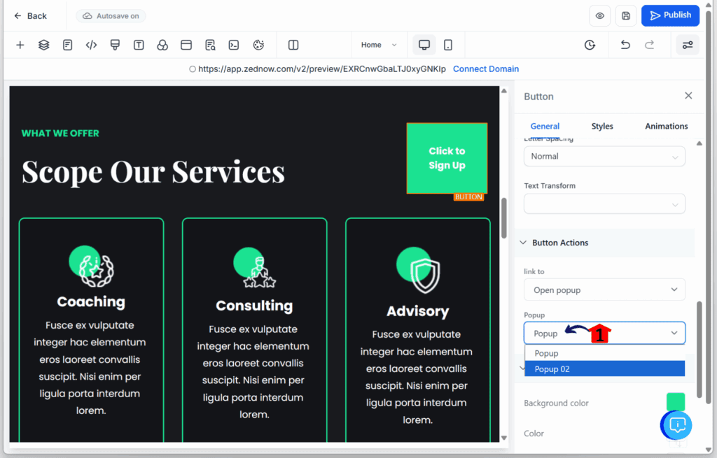 ghl-multiple-popups-page-selection choosing multiple website popups
