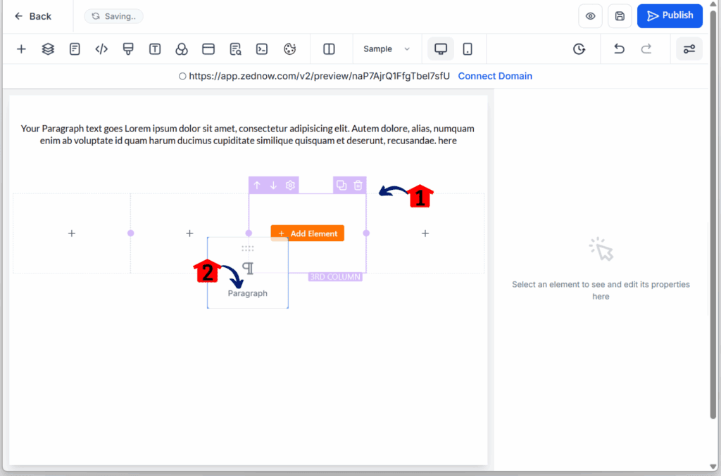 ghl-nested-containers-page-design-added-element Adding rows for responsive page design