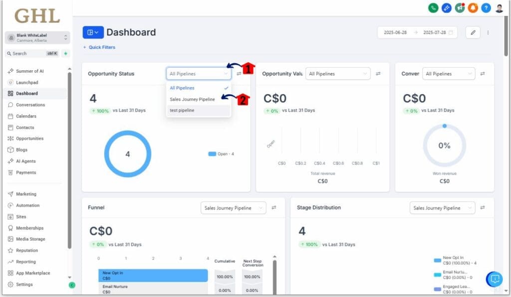 ghl-pipeline-performance-tracking-2 Set Pipeline Performance Tracking in Dashboard