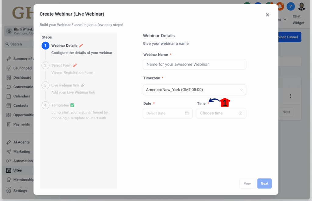 ghl-webinar-ux-improvements-requirements checking the webinar setup improvements