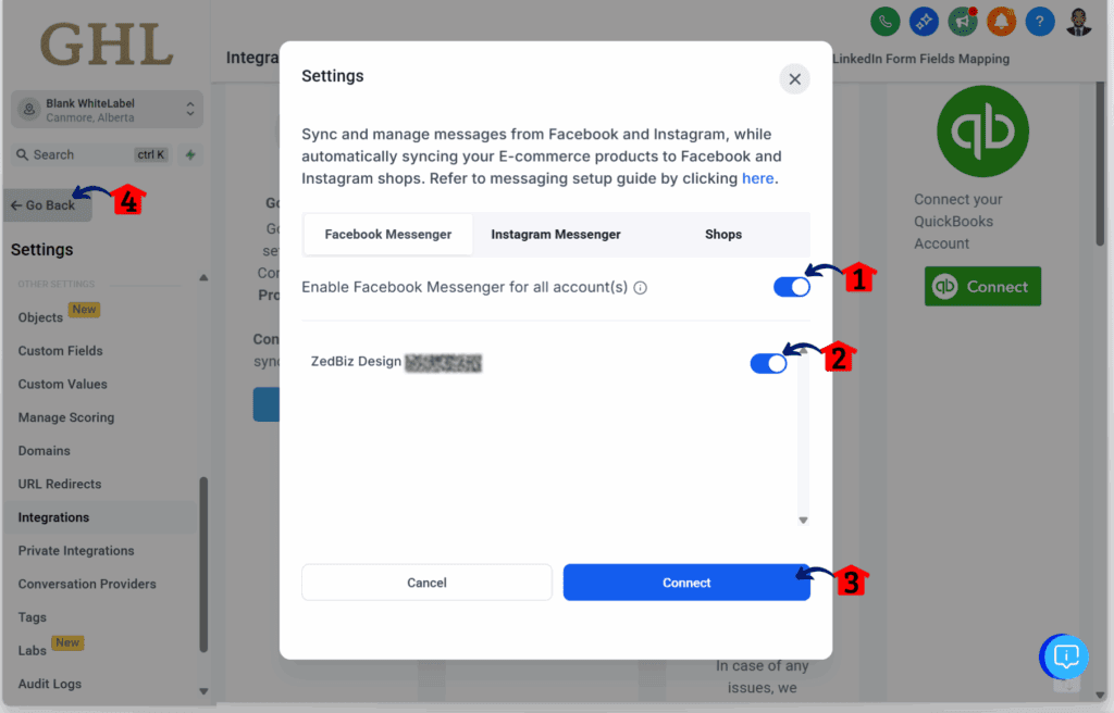 mini-guide-add-use-facebook-messenger-enable enabling for Facebook Messenger Integration