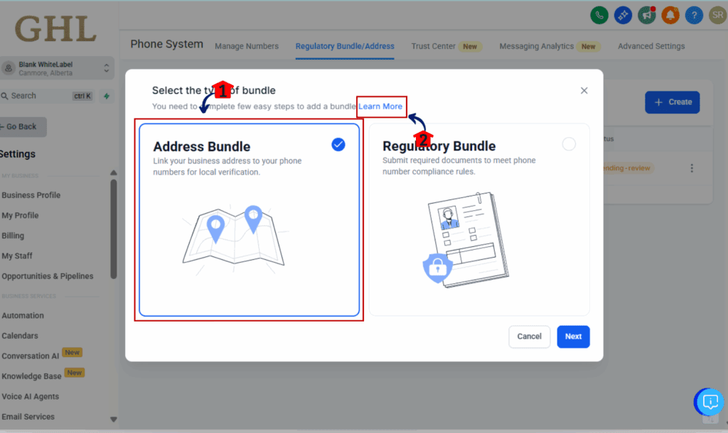 address-&-regulatory-bundle-updates-3 Regulatory Compliance Tools - Select the Correct Bundle Type