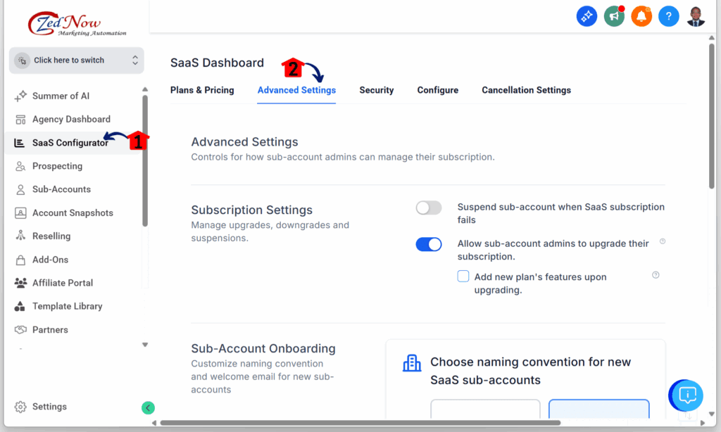 ghl-customize-name-accounts-saas-configurator SaaS account naming - How to Use – Step-by-Step Setup in SaaS Configurator