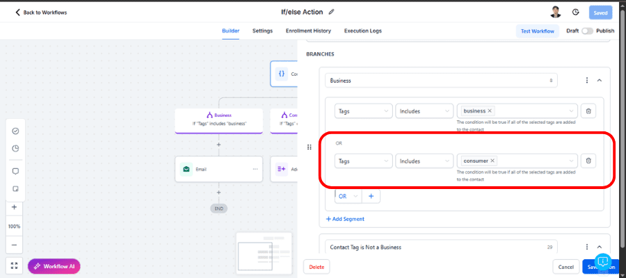 ghl-ifelse-action-08 using and/or conditions