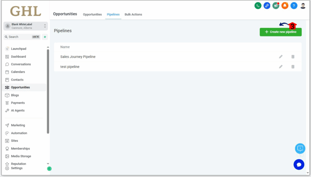 ghl-newsletter-automation-18 Add the Action for Create a Newsletter Pipeline to Track Subscribers