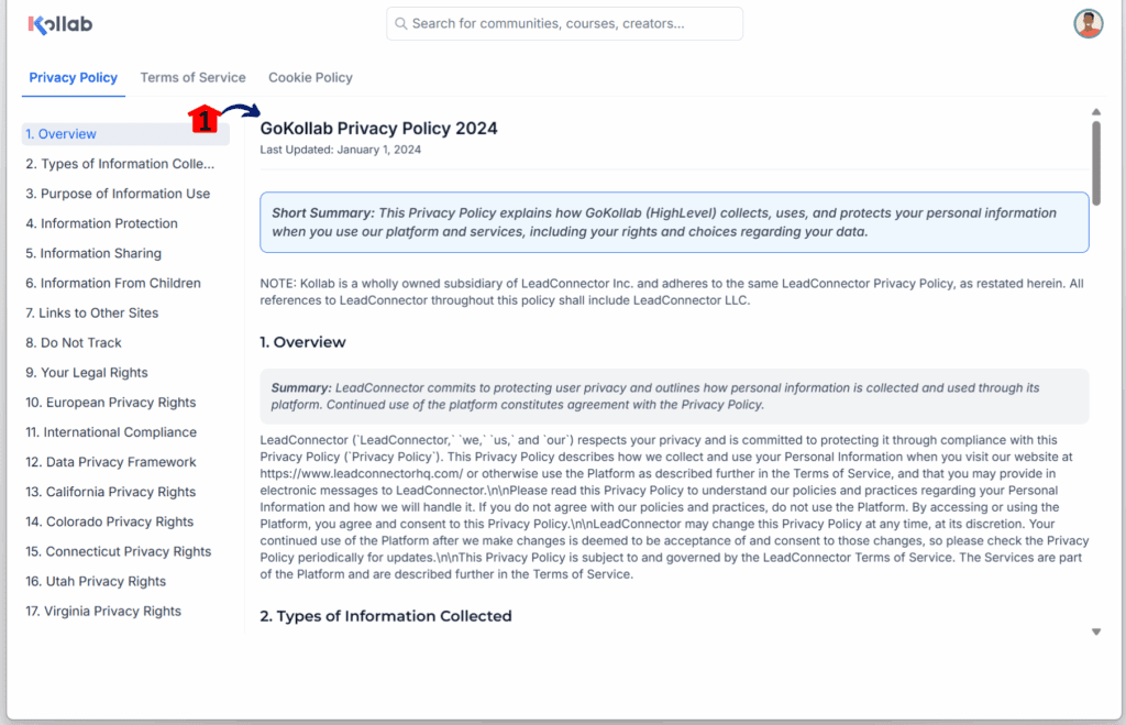 ghl-official-gokollab-pages-refreshed-privacy GoKollab-Review the Privacy Details