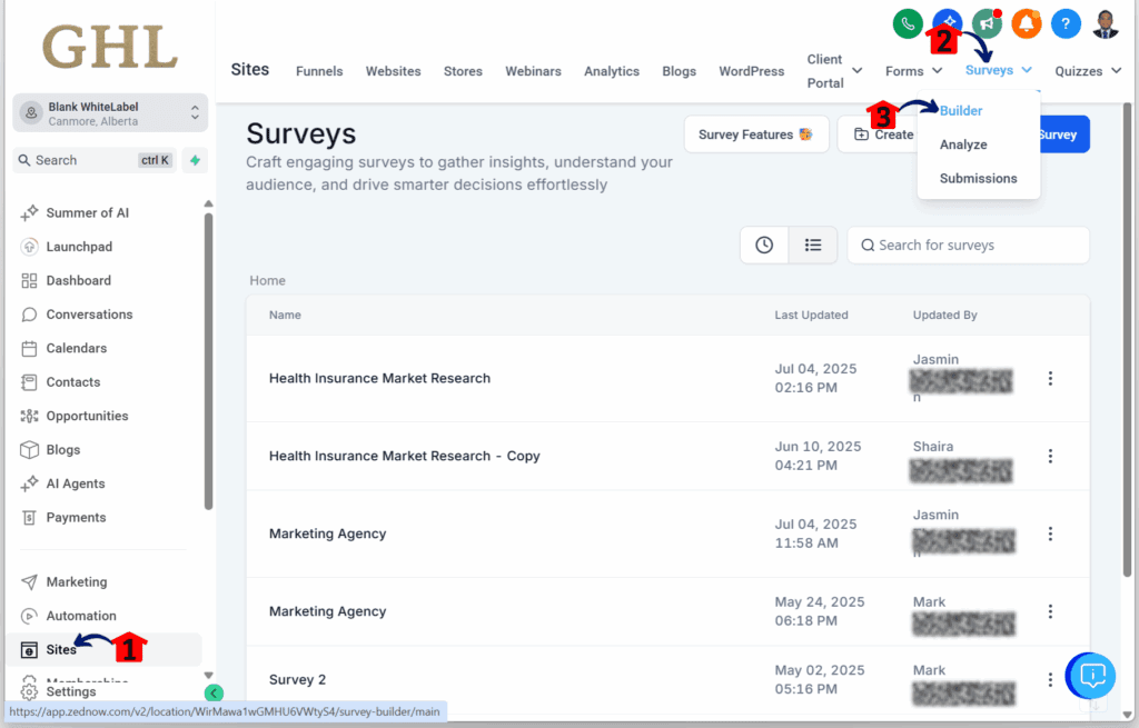 main-guide-quiz-funnel-access-main-menu quiz funnel builder – Access the Main Menu in GoHighLevel
