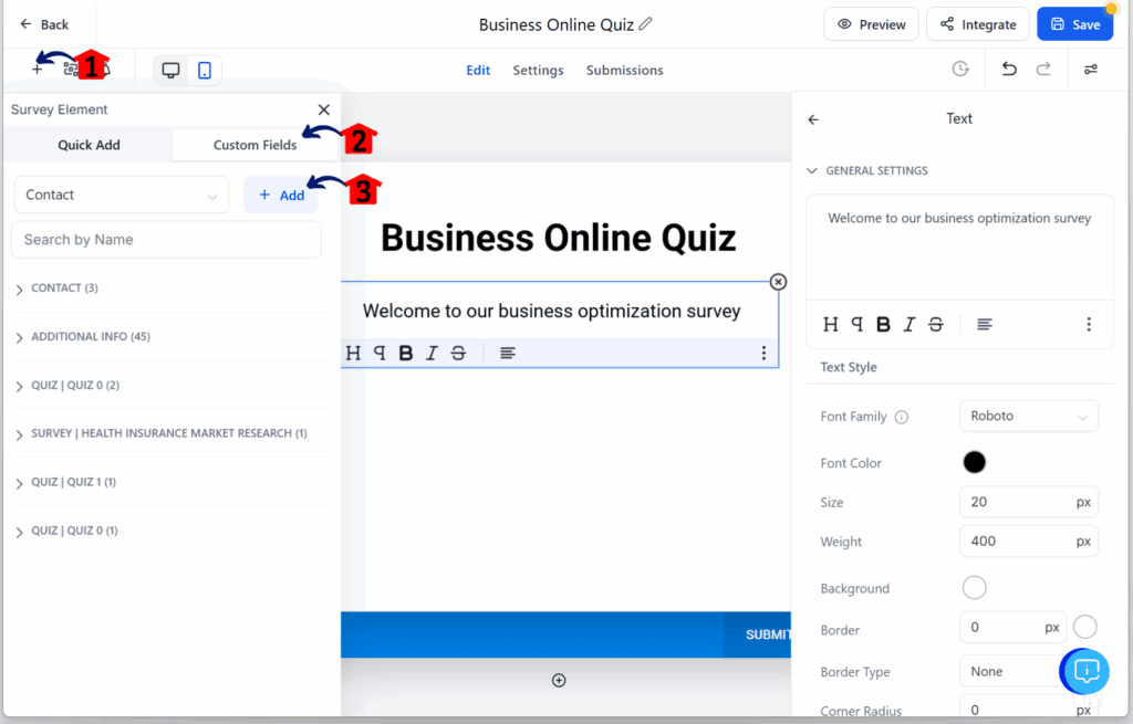main-guide-quiz-funnel-add-custom-field quiz funnel builder – Add a Subheading