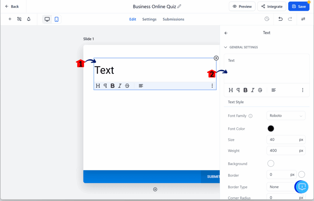 main-guide-quiz-funnel-edit-header-text quiz funnel builder – Open the Survey Editor