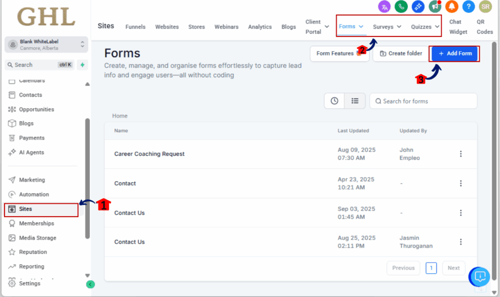 How to Use Form Label Alignment in GHL