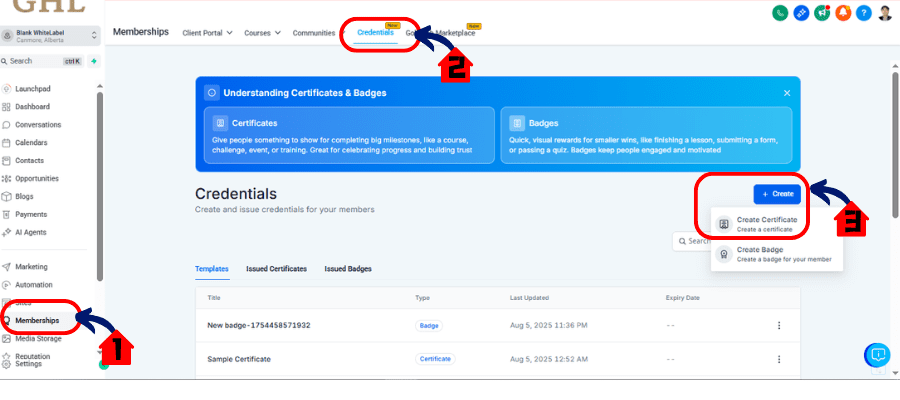 ghl new certficate  setup
