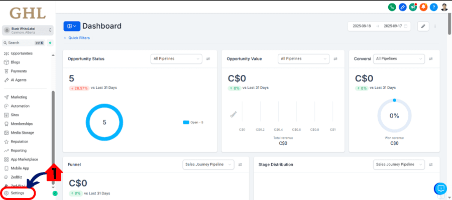 ggg-xero-integration-01 ghl settings access