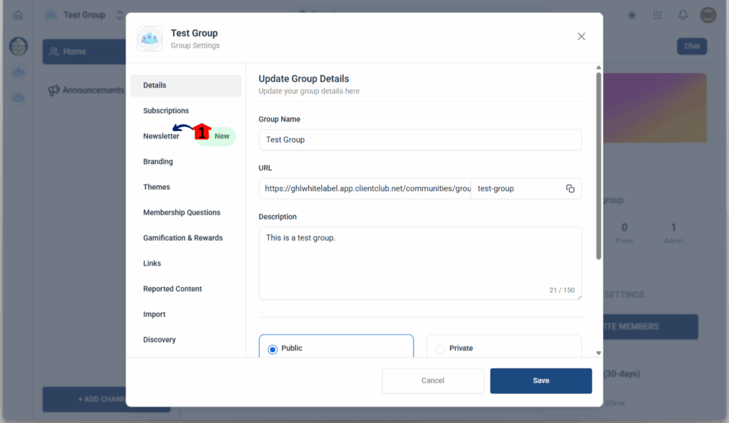 ghl-community-newsletters-4 Community Newsletters in GoHighLevel - Choose the Newsletter Tab