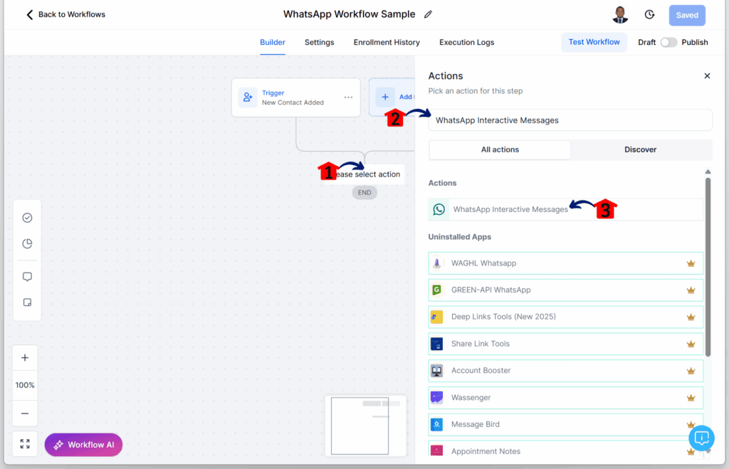 ghl-cta-button-whatsapp-actions GHL WhatsApp CTA Buttons – Add a Workflow Trigger
