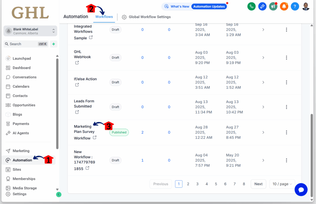 ghl-email-sms-stats-ui-automations How to Check the Updated Email and SMS Stats in GHL