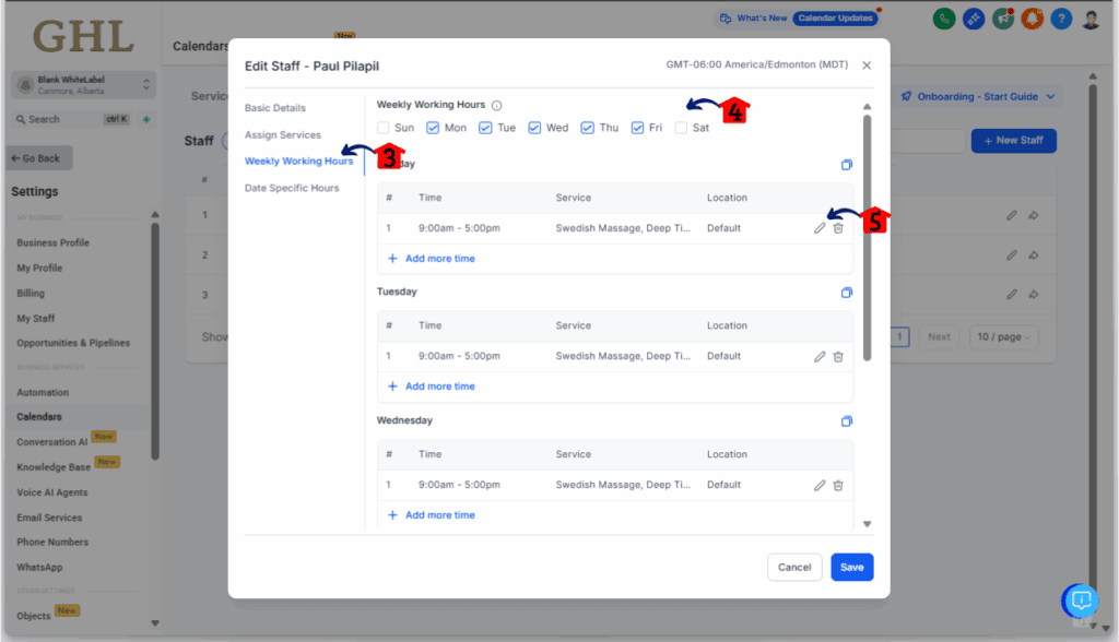 ghl-service-booking-calendar-13 Service Booking Calendar in GHL - Edit the Availability of Assigned Staff