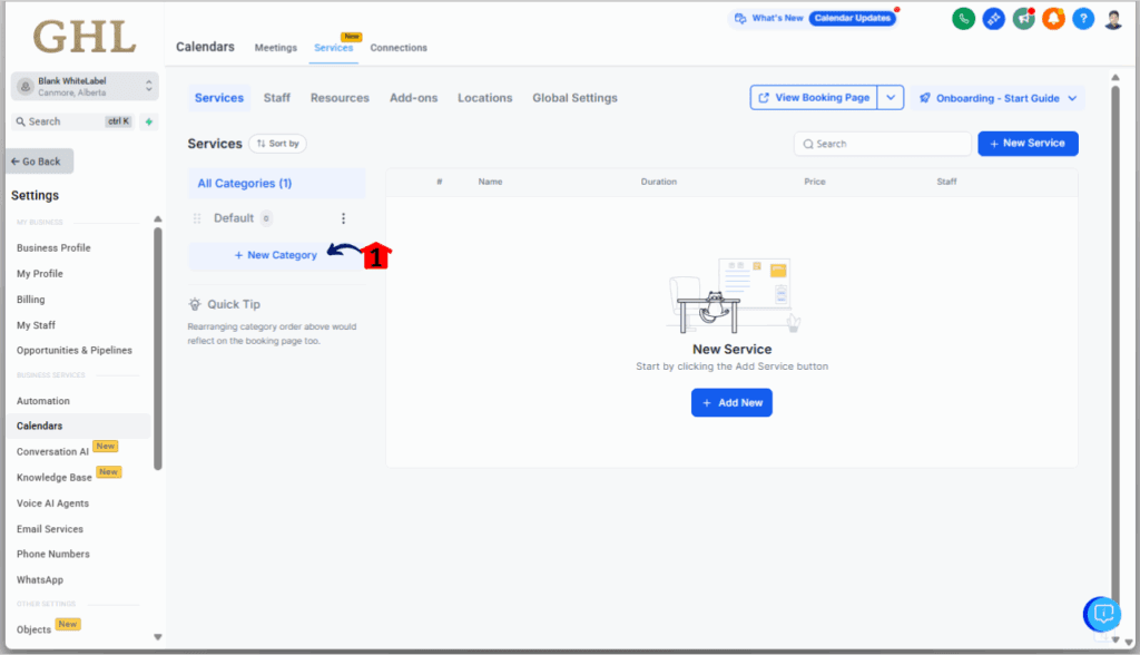 ghl-service-booking-calendar-6 Service Booking Calendar - Create a New Service Category
