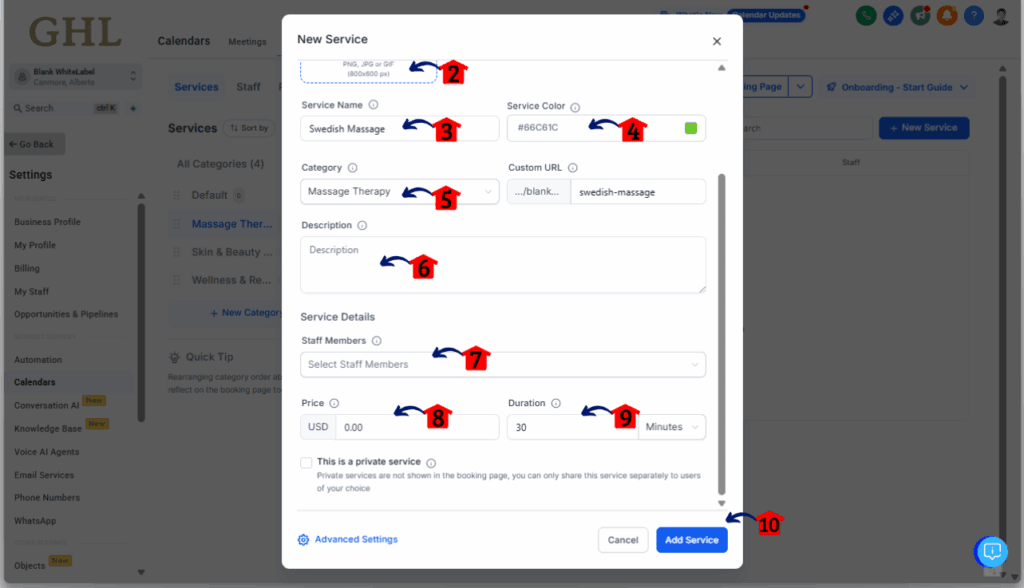 ghl-service-booking-calendar-9 GHL Service Booking Calendar - Add a New Service