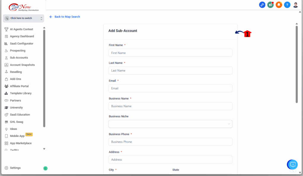 ghl-sub-account-setup-5 Sub-Account Setup in GHL - Add Your Business Details