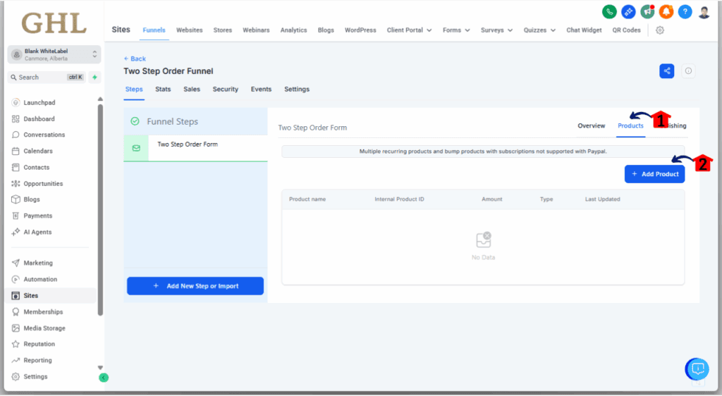 ghl-two-step-order-form-4 GoHighLevel Order Form - Add Products to Your Funnel