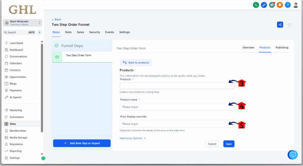 ghl-two-step-order-form-5 GoHighLevel Order Form - Add Products to Your Funnel