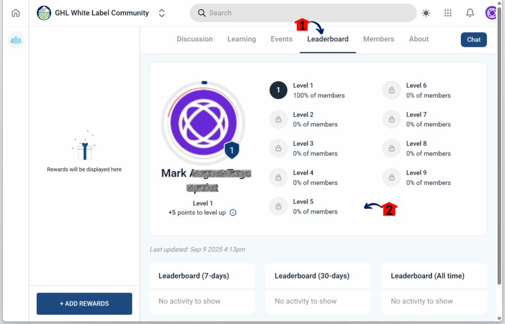 main-guide-create-manage-community-leaderboard GoHighLevel Online Community Management – Track Leadership Board