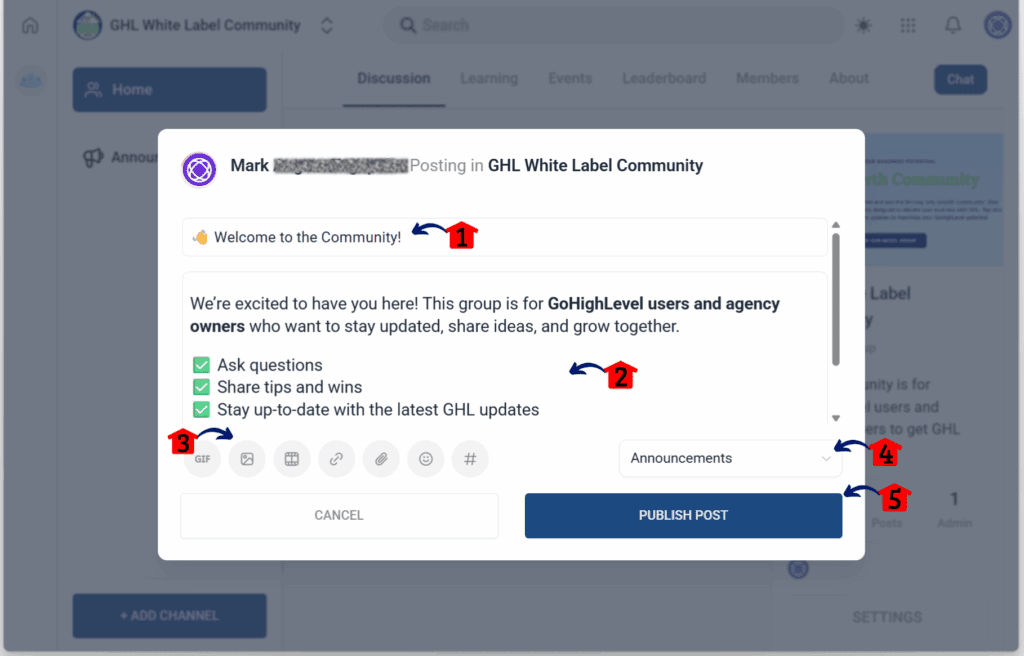 main-guide-create-manage-community-publish GHL Online Community Management – Publish a Post