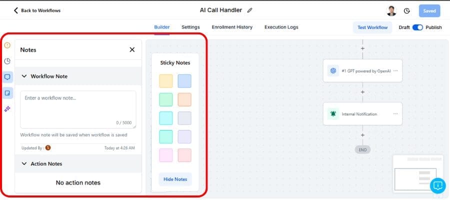ggg-workflow-notes ghl workflow notes