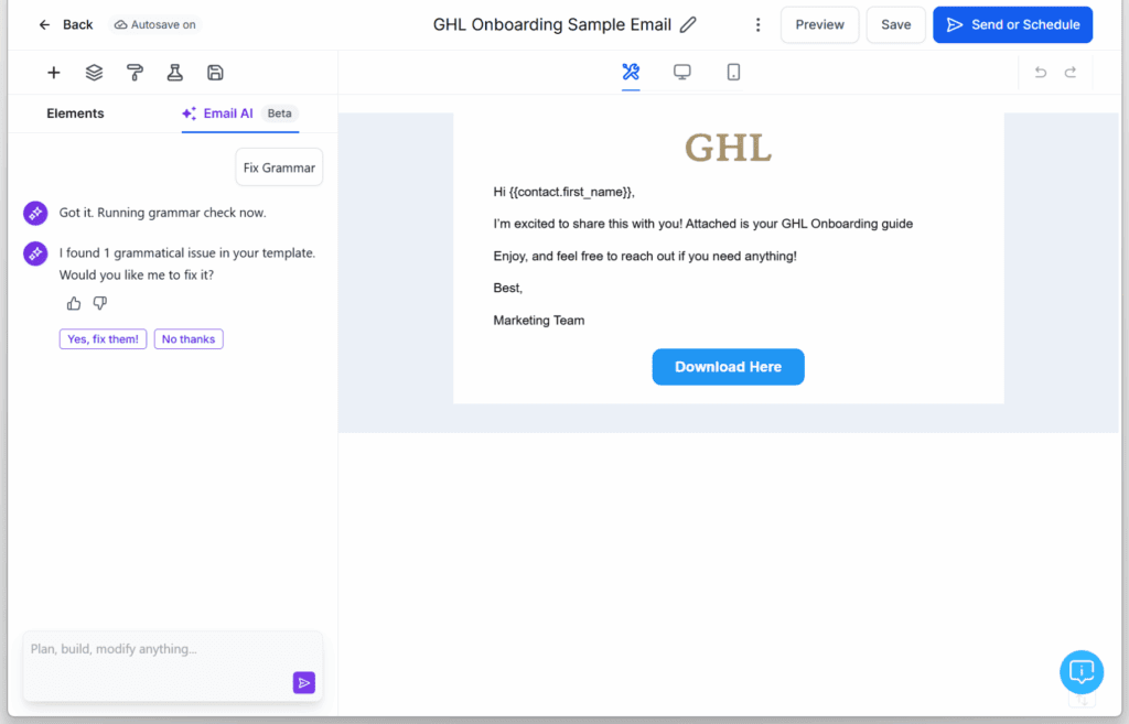 ghl-level-up-updates-summary-ai-features-email GoHighLevel AI marketing tools – Email AI (Beta) – Smarter, Faster, More Creative