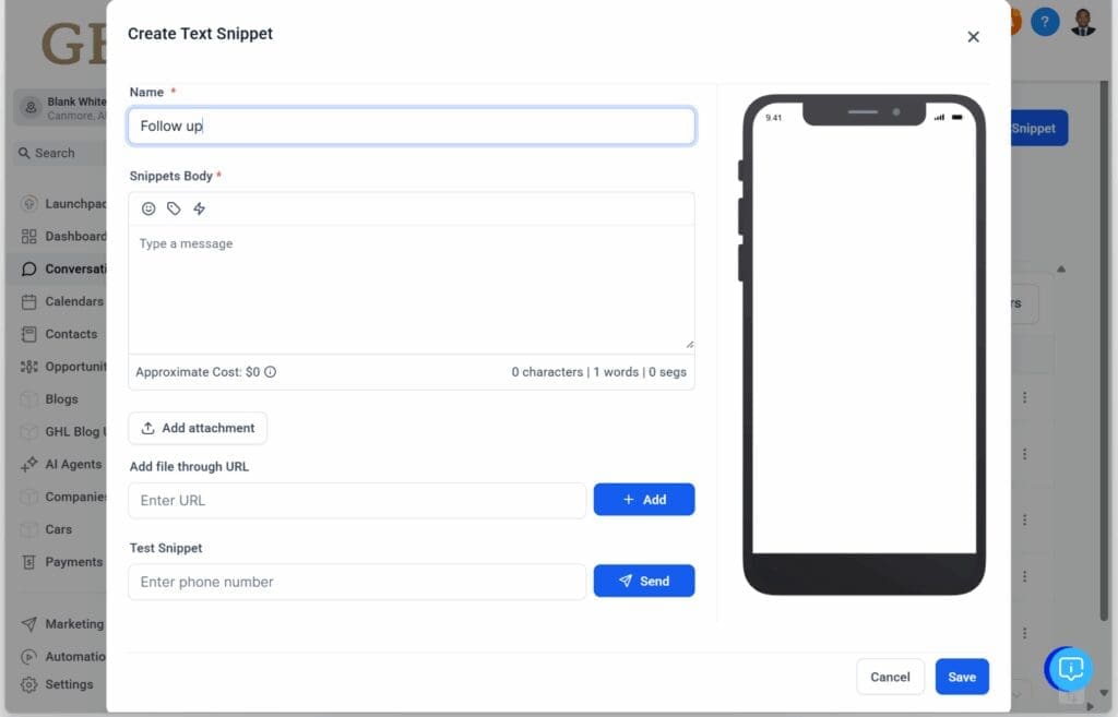 ghl-level-up-updates-summary-conversations-snippets-page-refreshed GHL Conversation Automation - Snippets Page Refreshed for Faster Access