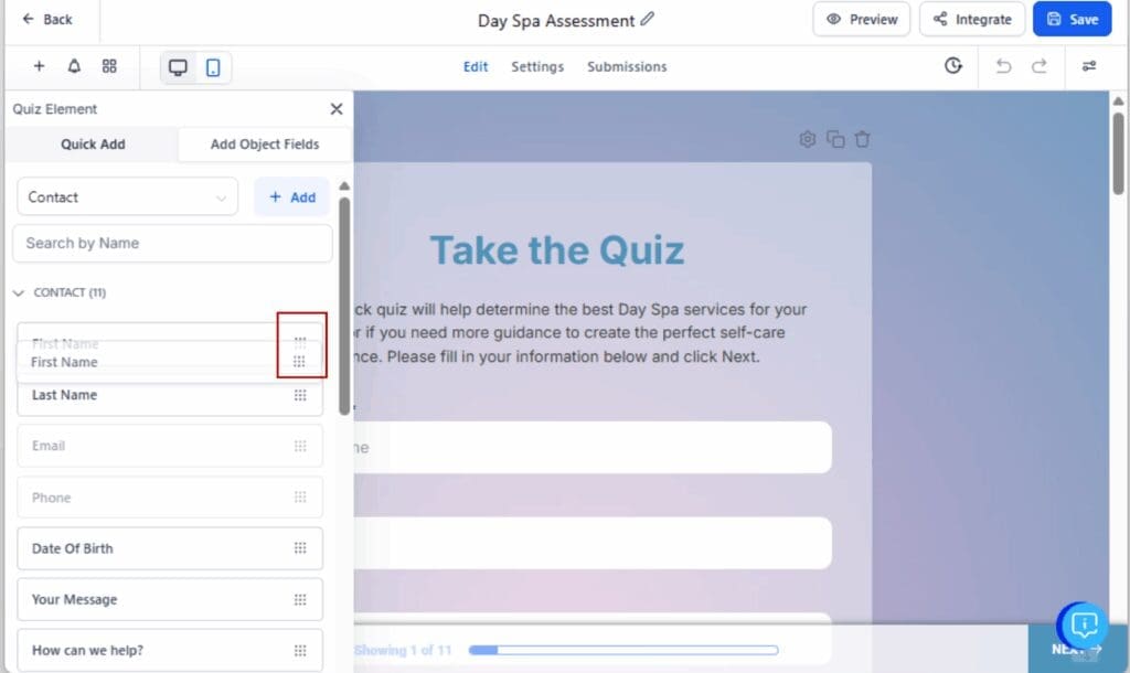 GHL quiz builder updates
- Reorder Quiz Sections