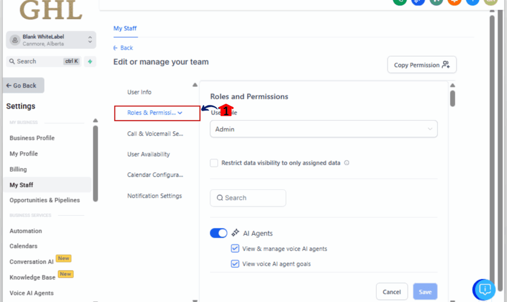 payment permissions
- Select Who Needs Updated Permissions