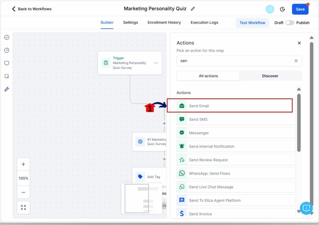 marketing-personality-quiz-automation-graphic13 marketing personality quiz automation - send email