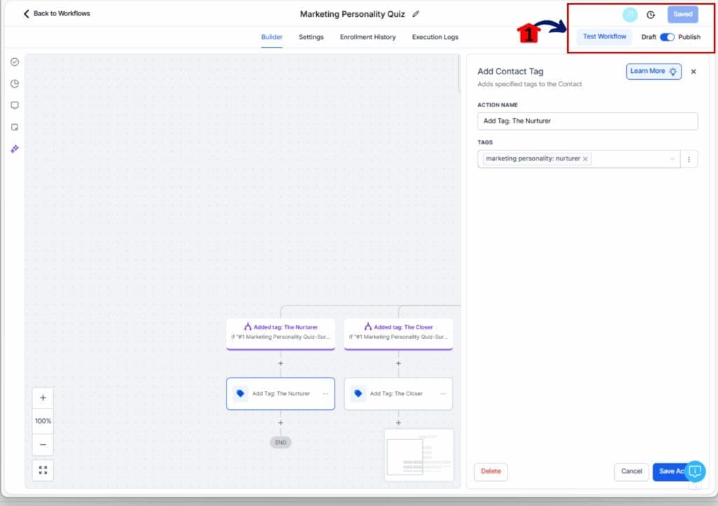 marketing-personality-quiz-automation-graphic20 marketing personality quiz automation - publish workflow