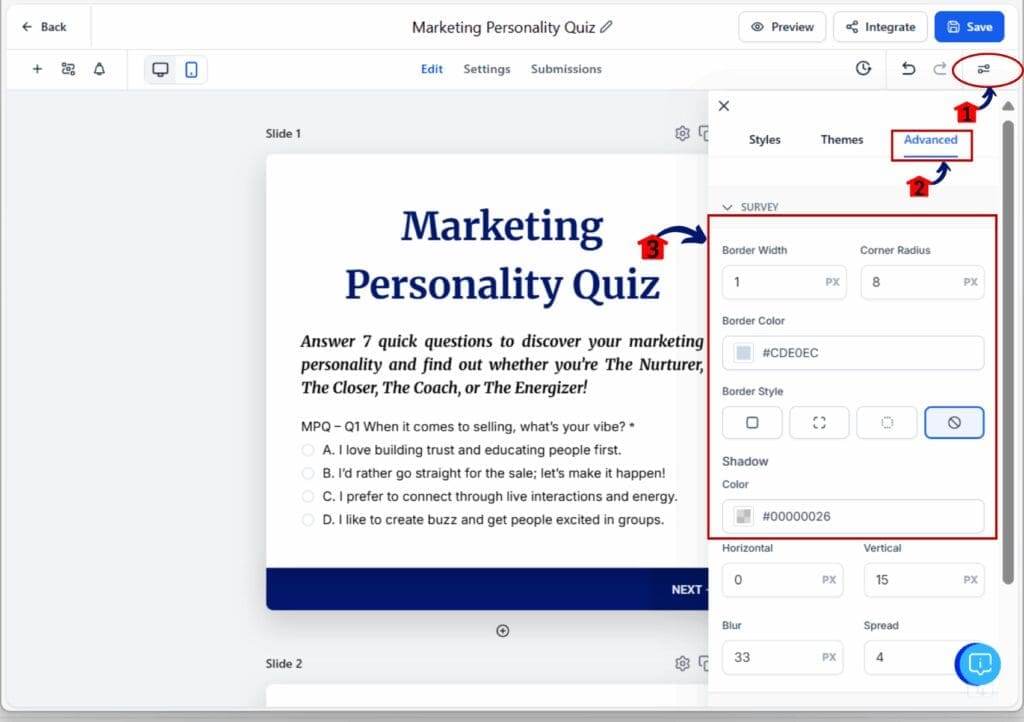 marketing-personality-quiz-survey-graphic17 marketing personality quiz -advance settings
